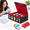 Black, Red (5 Row), variant on 5-row Mtg 4200+ Trading Card Storbox With Display Windows (red)