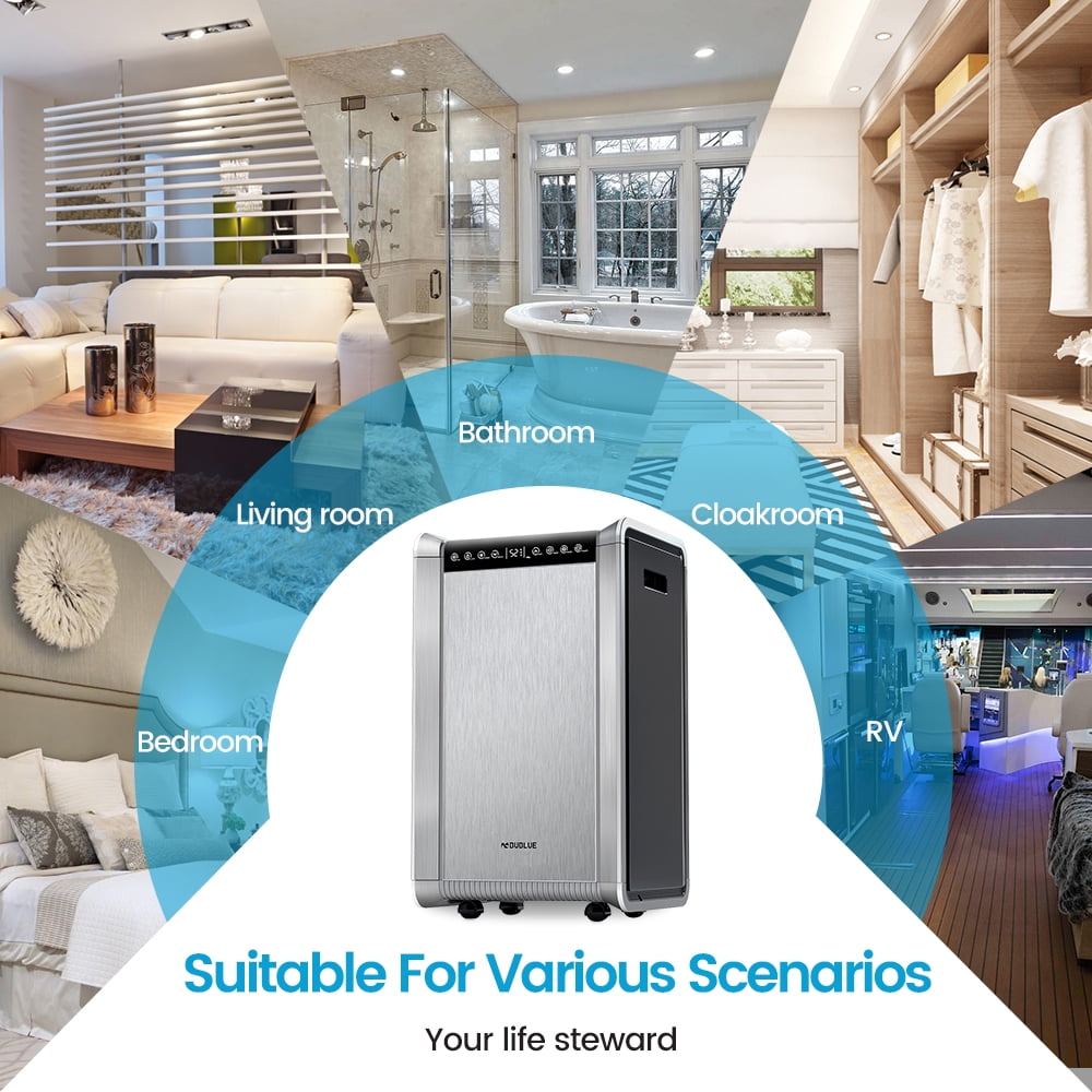 125 pt. 8,500 sq. ft. Commercial Dehumidifier  with 12-Hour Timer  in Metallics