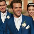 thumbnail image 2 of Coolmade 2Pcs Rose Boutonniere Buttonholes Groom Groomsman Best Man Rose Wedding Flowers Accessories Prom Suit Decoration (Hydrangea Rose), 2 of 6