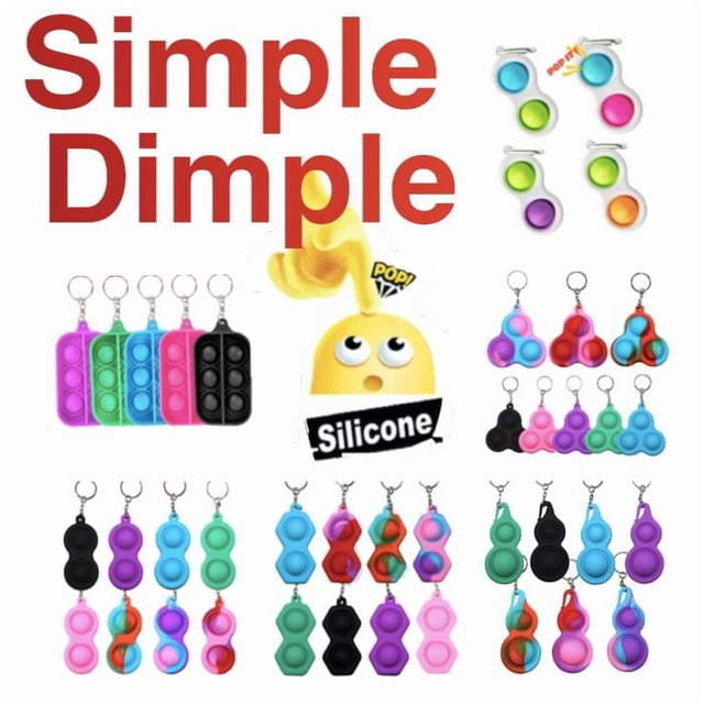 Black Friday Simple dimple, MINI Pop it Fidget Finger Toy / Leksak- CE Rosa - Lila - Röd-Rosa - Lila - Röd Gift