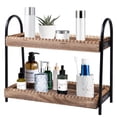 thumbnail image 1 of Organizador de encimera de baño BDBDYEAY con cuentas de madera de 2 niveles, 1 of 7