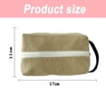 thumbnail image 2 of Bolsa de maquillaje pequeña para viaje de lona, bolsa de cosméticos, bolsa de aseo para mujeres y niñas, regalos, portátil, color caqui, 2 of 6
