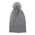 thumbnail image 5 of Dyfzdhu Outdoor Winter Adult Neutral Keep Warm Hairball Hats Plush Knitted Woolen Hat Gray, 5 of 8