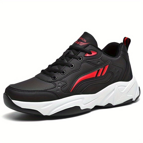 Perfect-[Thick Athletic Shoes] | Lace-Up Thick Athletic Footwear Men's Shock-Absorbing Breathable Sports Shoes
