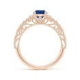 thumbnail image 2 of ANGARA Natural 1 Ct Aeon Solitaire Sapphire Filigree Engagement Ring in 14K Rose Gold for Women (Size-6mm) | September Birthstone, Anniversary, Jewelry Gift for Women | Natural Sapphire Ring, 2 of 10
