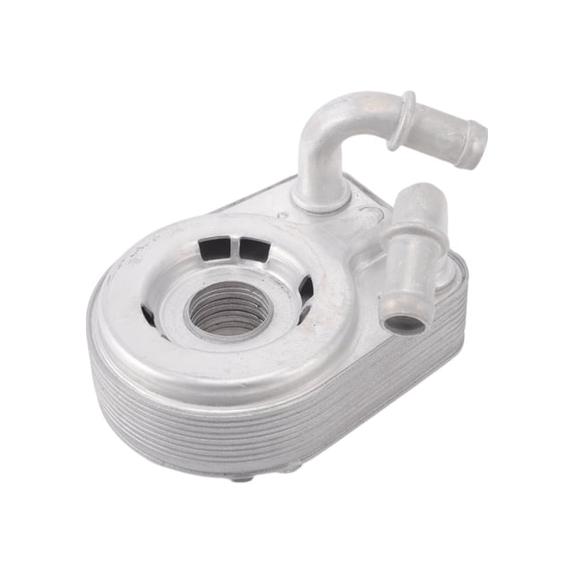 Enfriador de aceite del motor Unique Bargains para Fiat Multipla 1.9 JTD 2002-2010, enfriador de aceite de transmisión, juntas O-ring No.55186217, aleación de aluminio, tono plateado, 1 juego
