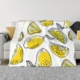 thumbnail image 1 of XMXT Throw Blanket, Lemon Decorative Line Illustration Machine Washable Blankets for Sofa, 40 x 30 inches, 1 of 9