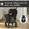 thumbnail image 5 of HOMCOM Mop Bucket with Wringer on Wheels for Floor Cleaning, 27.5 Quart Down Press Wringer with Handle and Mop, Black, 5 of 9