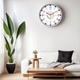 thumbnail image 3 of Unique Bargains Silent Wall Clock Non Ticking Battery-Powered White Pattern 4, 3 of 6
