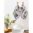 thumbnail image 2 of Farmhouse Flowers Kitchen Dish Towels for Drying Dishes Set of 3, Botanical Purple Blue Floral Plants Waffle Weave Microfiber Hand Tea Bathroom Towels Quick Dry & Absorbent Towel 12x12, 2 of 7
