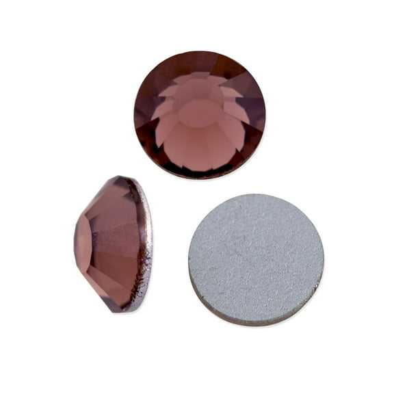 Preciosa Crystal VIVA12 Flat Back Rhinestone 4.7mm (SS20) Light Burgundy (Package of 50)