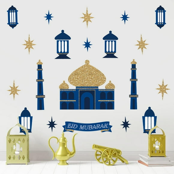 Adhesivos de pared con diseño de estrellas para la mezquita de Eid Mubarak