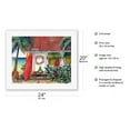 thumbnail image 2 of Holiday at the Surf Shack - Hawaiian Beach House (Hale) at Christmas - From an Original Hawaii Watercolor Painting by Peggy Chun - Fine Art Rolled Canvas Print 16in x 20in, 2 of 4