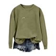 thumbnail image 6 of LIaqionyy Women's Maternity Sweatshirt Nursing Breastfeeding Crew Neck Long Sleeve Pullover Tops Fall Winter Clothes, 6 of 8