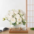 thumbnail image 5 of Flores artificiales de seda DXING Peonías blancas decoración del hogar, 5 of 5