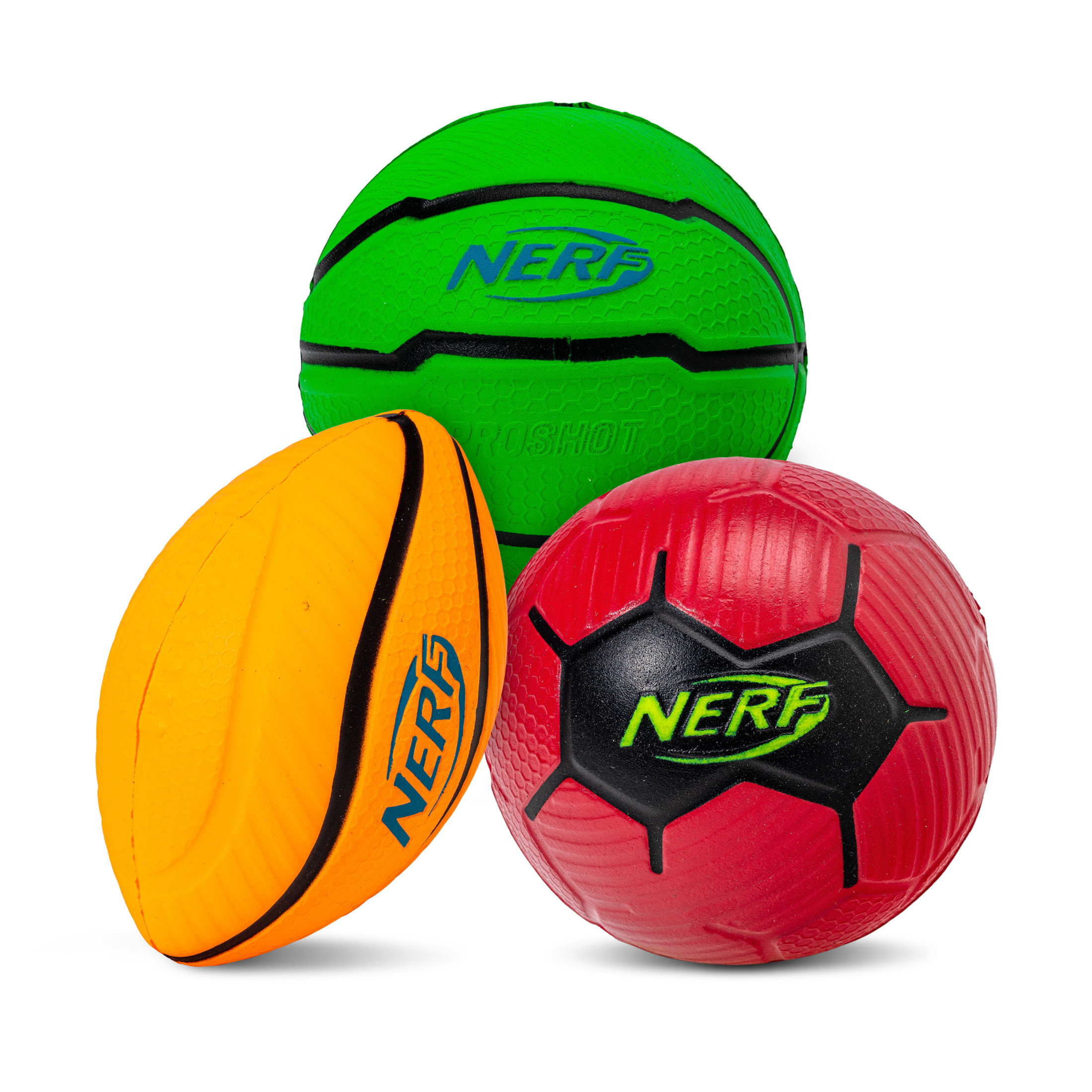 NERF Micro Foam Sports Ball - Single Micro Football, Soccer Ball or Basketball - Assorted Colors