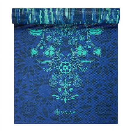 Gaiam Premium Reversible Yoga Mat, Divine Impressions, 6mm