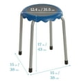 thumbnail image 2 of ECR4Kids Daisy Stackable Stool with Glides Seating Set, Flexible Seating, Blue, 8-Piece, 2 of 9