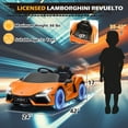 thumbnail image 3 of Winado 12V Ride on Car, Licensed Lamborghini Revuelto Electric Car with Remote Control, Music, LED Lights, Ride on Toys for Kids Ages 3-6 Boy Girls Gift, Orange, 3 of 7