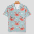 thumbnail image 2 of PRIYAL Ensemble de Pyjama pour Femmes Crabes Rouges Shorts Deux Pièces Manches Courtes, 2 of 5