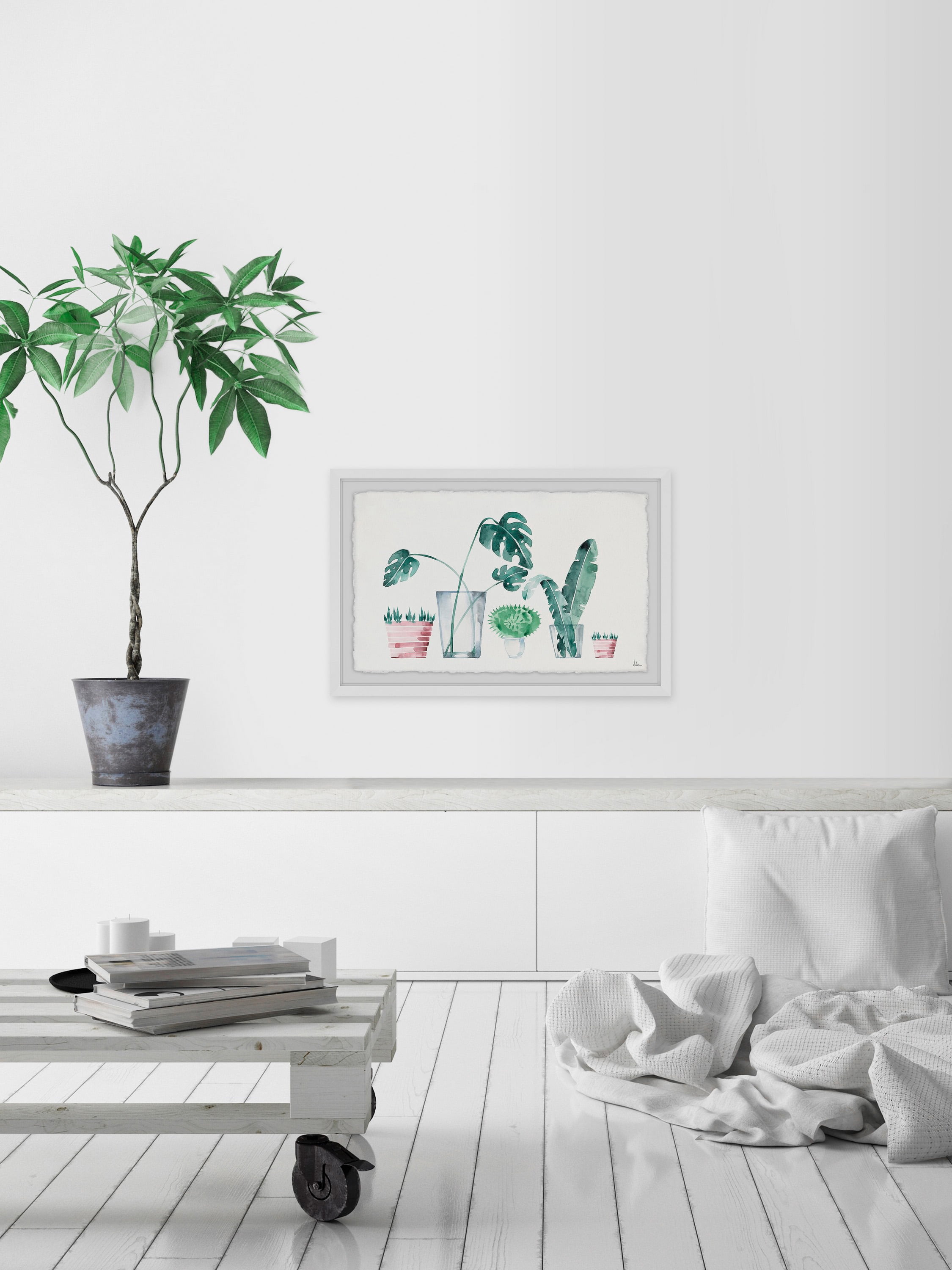 Tropical Plants Framed Painting Print