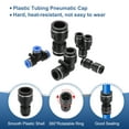 thumbnail image 3 of Uxcell 6 Pcs Straight Union Push to Connect Fitting, 5/16" x 5/8" OD Tube Reducer Connector Quick Push Lock Adapter Air Hose Fitting for Pneumatic System Pipeline Connection, Black, 3 of 6