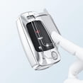 thumbnail image 4 of Zinc Alloy Gradient Glass Back Cover Key Fob Case Holder Shell Accessories Compatible for Chevrolet Chevy Camaro Equinox Cruze Sonic Malibu GMC Terrain & Buick Lacrosse Regal Verano, 4 of 9