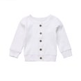 thumbnail image 1 of Boys Girls Button-down Cardigan  Solid Color Sweater  Casual Outerwear, 1 of 9