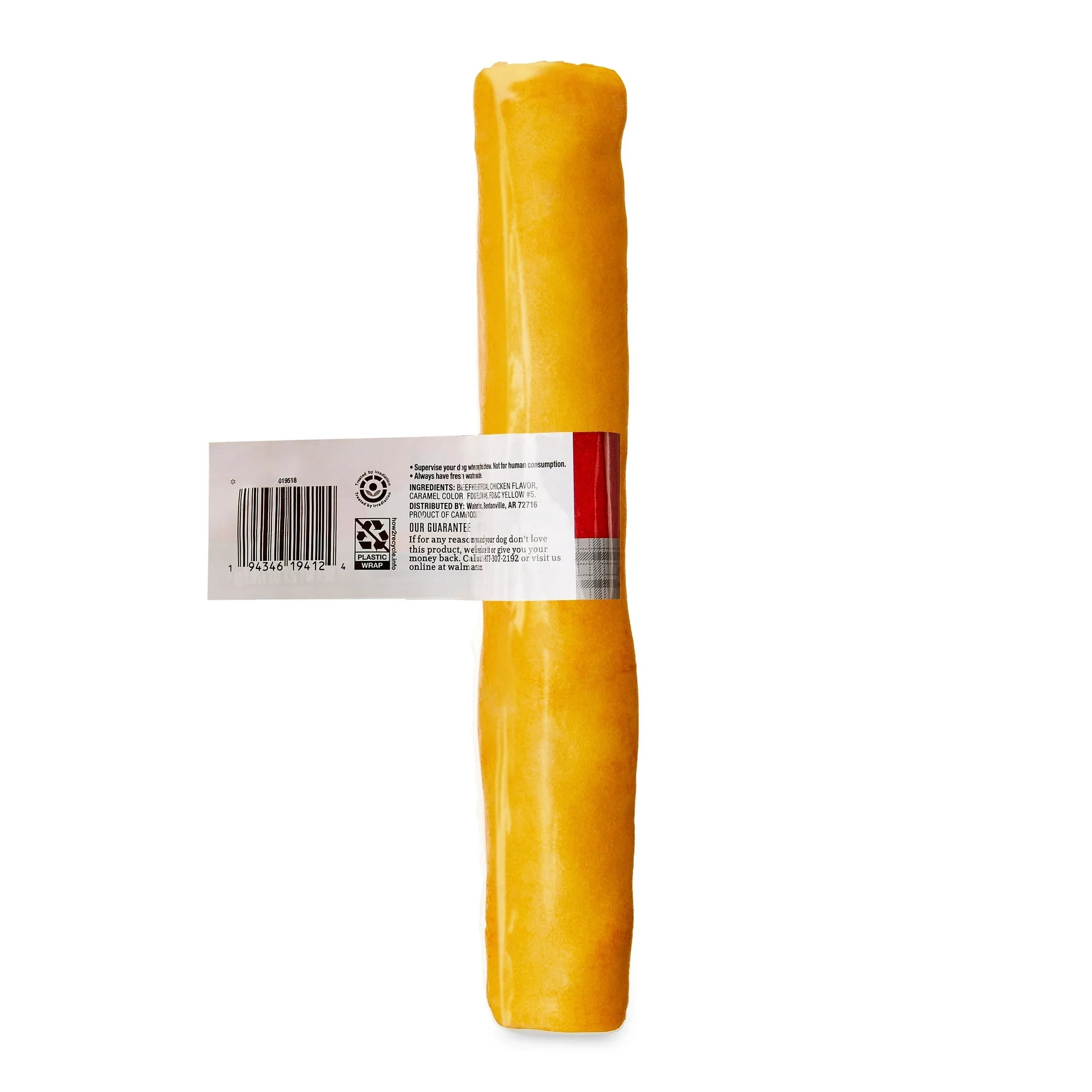(6 pack) Ol' Roy 9 Inch Chicken Flavor Rawhide Retriever Beef Hide Chew for Dogs, 2.7 oz