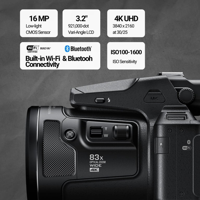Nikon COOLPIX P950 Digital Camera (Black) Bundle with Holster