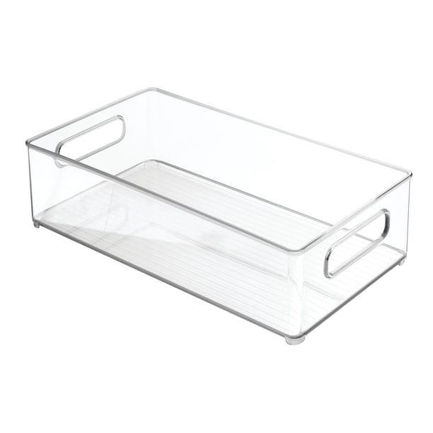 iDesign Linus Stackable Deep Organizer Bin with Handles - 15.13" x 8.63