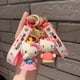 thumbnail image 2 of Nueva llegada muñeca llavero adornos goma dibujos animados encantador Hello Kitty llavero regalo de Navidad mujeres niñas bolsa decoración personalizada, 2 of 4
