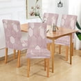 thumbnail image 6 of Chair Protector Cover Dining Chair Slipcovers Pack of 2, Removable Washable Seat Cover for Dining Room Wedding Blush Pink Hexagon, 6 of 6