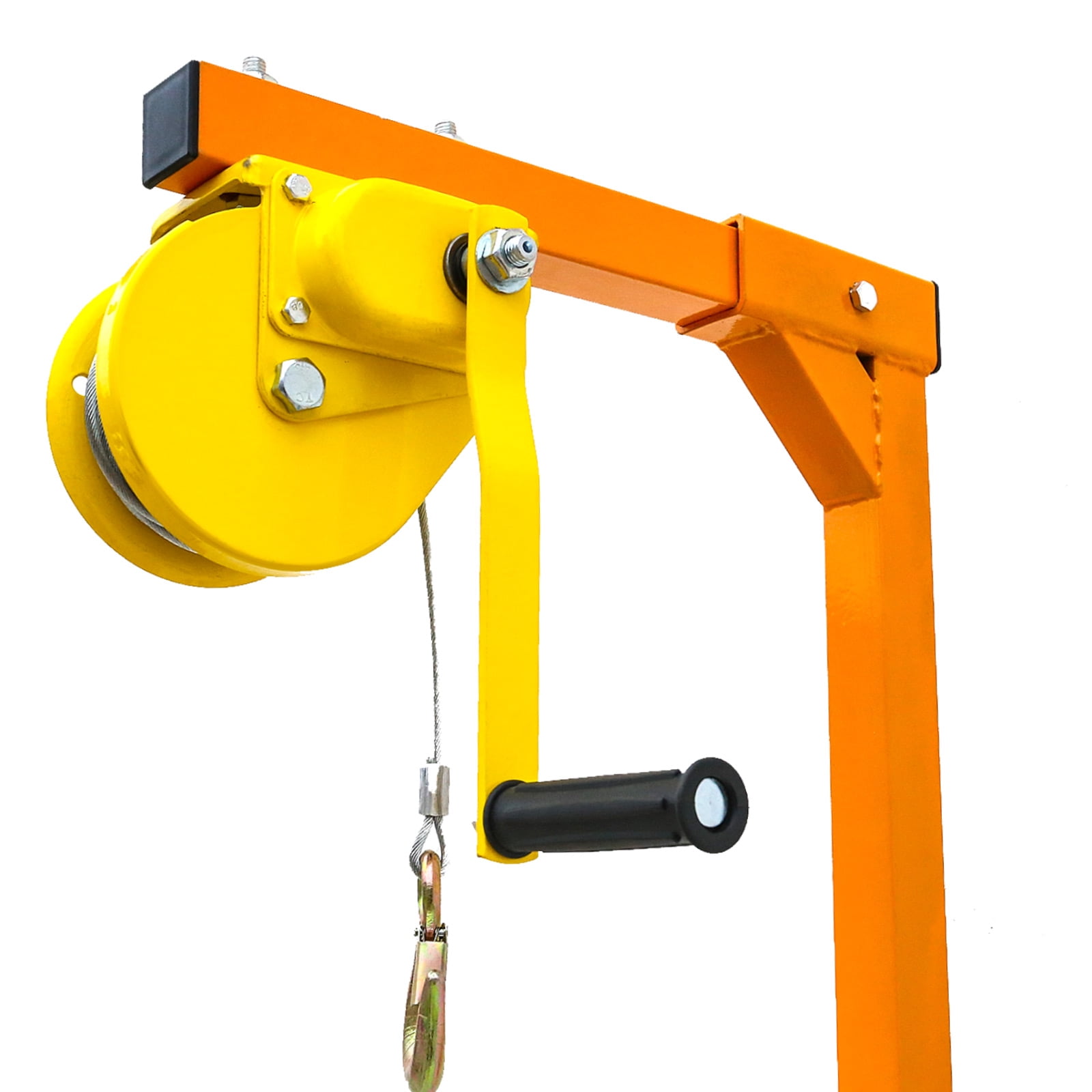 Air Conditioner Lifting Crane, 1500 LBS Heavy Duty AC Lift, All-Weather Bracket with Hanger, Pulley and 50ft Ropes for Warehouse Industrial