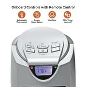 Comfort Zone Portable 1500W Ceramic Oscillating Digital Tower Space Heater