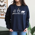 thumbnail image 4 of EcoLoom Peace Love Cruise Long Sleeve Unisex Midweight Crewneck Sweatshirt, 4 of 4