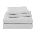thumbnail image 2 of Royale Linens Soft Tees Cotton Modal Jersey Knit Sheet Set, Full, Silver, 2 of 5