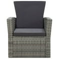 thumbnail image 3 of vidaXL 4 Piece Garden Lounge Set with Cushions Poly Rattan Grey, 3 of 12