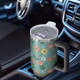 thumbnail image 6 of 40oz Pioneer Flower Floral Print Pattern Insulated Tumbler with Handle, BPA-Free Leak Proof Lid and Straws, Double Wall Vacuum, Hot 12h/Cold 34h, 6 of 6