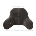 thumbnail image 5 of Sherpa Fleece Bed Rest Pillow with Removable Cover, Fossil Gray, 5 of 5