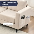 thumbnail image 2 of ZAFLY  L-Shaped Couch, Sectional Sofa with Linen Fabric, Corner Couches and Sofas for Living Room - Beige, 2 of 8