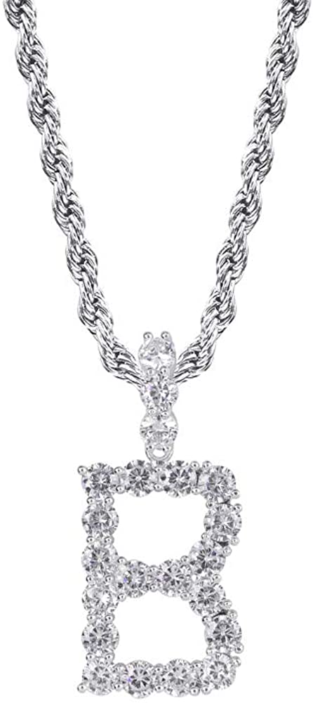 Tennis Letter Chain Initial Pendant 