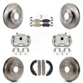 thumbnail image 1 of Transit Auto Front Rear Disc Brake Caliper Rotors Drums Ceramic Pads Kit (8Pc) for Car Honda Civic KC8-101483N, 1 of 11