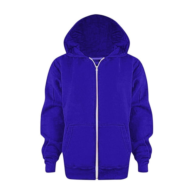 PMVFHDE Quick-Zip Hooded Sweatshirt | Stroller-Ready Pullover | Playgroup Layer Long Sleeve Tops Blue,4-5 Years