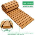 thumbnail image 3 of Wooden Garden Pathway,Outdoor Roll Out Cedar Straight Walkway,Patio Path Decorative Garden Boardwalk Walkways,Weather-Resistant Roll Up Beach Wood Road Floor,Wedding Party Pathways (8'), 3 of 9