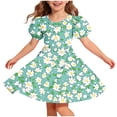thumbnail image 3 of Piuwrlz Back to School Dresses Girls Uniform Preppy Dress A-Line Princess Skirts Green Size 15-16 Years, 3 of 8