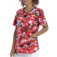 thumbnail image 3 of Scrubstar Women's Disney Mickey "Mickey Love Letter" V-Neck Print Scrub Top, 3 of 4