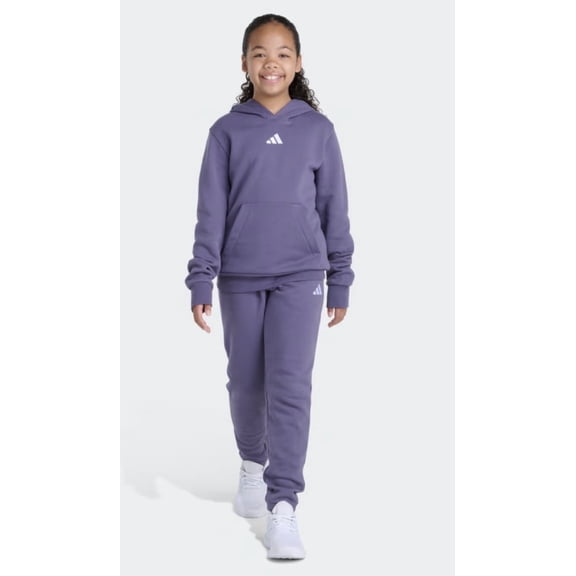 Adidas Girls 2-Piece Long Sleeve Fleece Pullover & Jogger Set