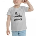thumbnail image 3 of Hey Grandpa and Grandma I Can't Wait To Meet You Cute Toddler Tshirts for Boys Girls (Gray, 3T), 3 of 5