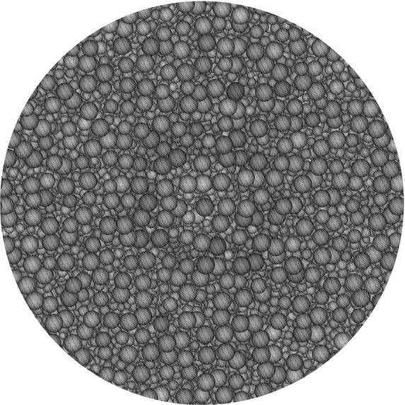 Ahgly Company Indoor Round Patterned Gunmetal Gray Area Rugs, 7' Round
